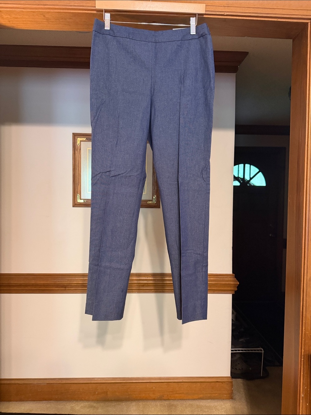 LOFT Blue Slim Dress Trousers